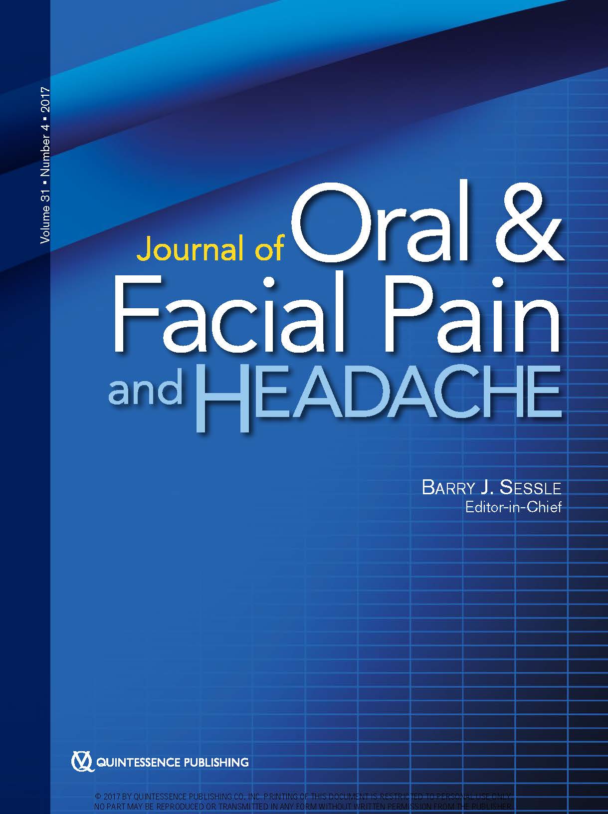 JOFPH Volume 31 Issue 4 cover