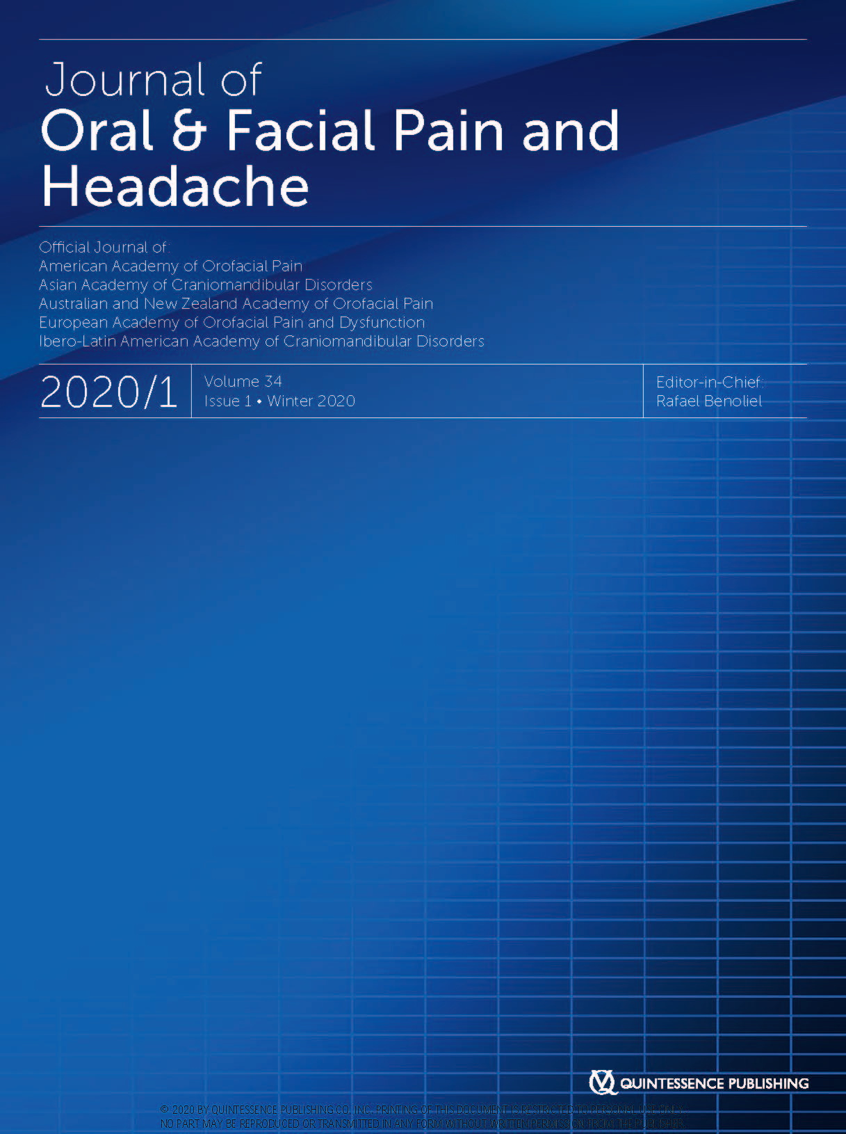 JOFPH Volume 34 Issue 1 cover