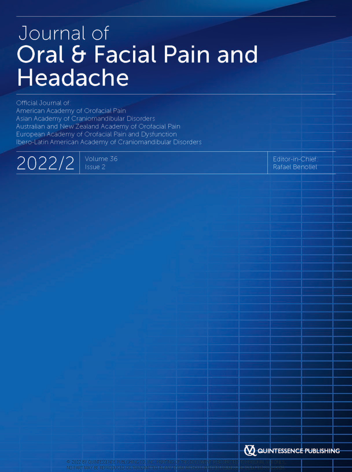 JOFPH Volume 36 Issue 2 cover