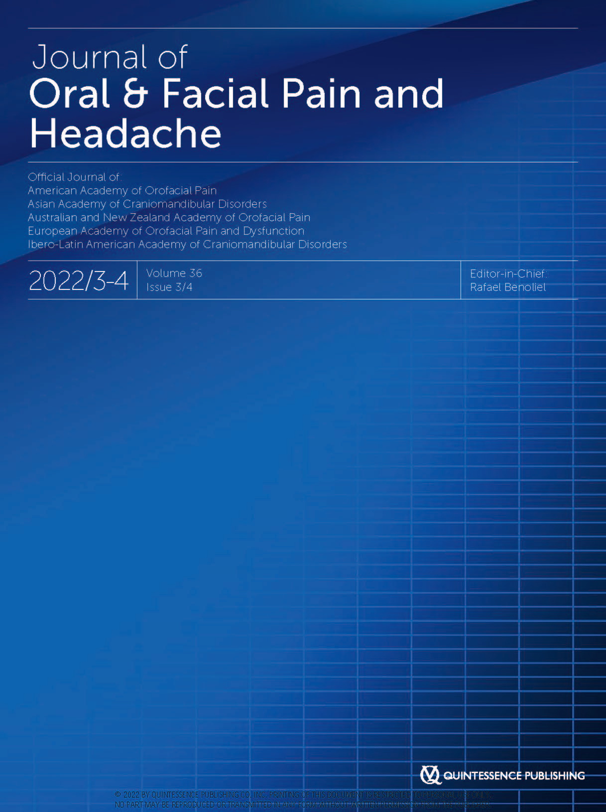 JOFPH Volume 36 Issue 3&4 cover
